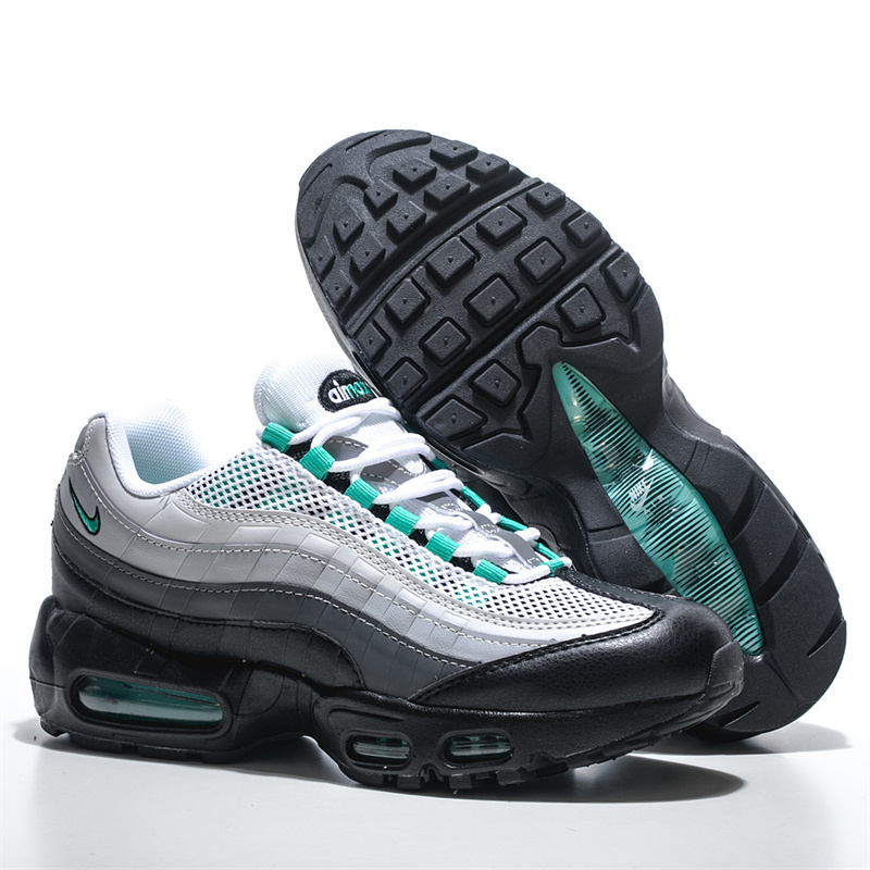 Men's Hot sale Running weapon Air Max 95 White/Black Shoes 092